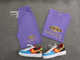 High Quality Cotton Mens Print Summer Sportswear Sweatshirts Shorts Set