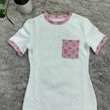 Summer White Embossed Short Sleeve Mini Dress