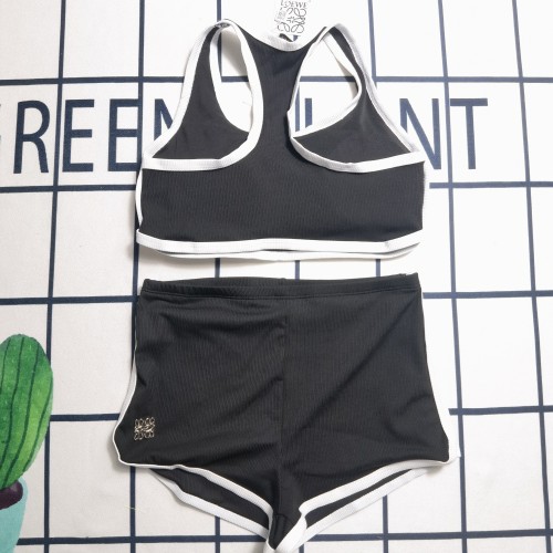 Summer Printed Sleeveless Crop Top and Shorts Swimwears