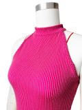 High Elastic Twist Strip Sleeveless Mini Dress (with safety pants)