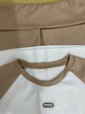 Summer Color Matching Sports Fitness Yoga Short Sleeve Trousers Set