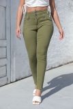 Denim Pants Women Washed Skinny Elastic Waist High Waist Jeans
