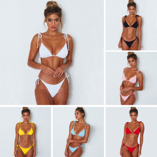 Slimming Gathered Two-Piece Bikini