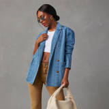 Vintage Faded Washed Denim Jacket