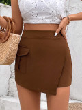 2024 Solid Summer Pocket Shorts Culottes