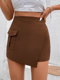 2024 Solid Summer Pocket Shorts Culottes