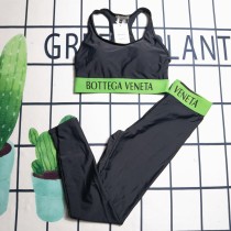 Summer Printed Padded Swimwear Sportswear Bra Crop Top & Trousers