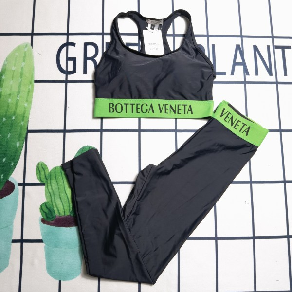 Summer Printed Padded Swimwear Sportswear Bra Crop Top & Trousers