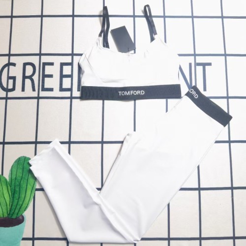 Summer Printed Padded Swimwear Sportswear Straps Bra Crop Top & Trousers