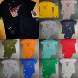 Summer High Quality Cotton Mens Print Shorts Sportswear Set