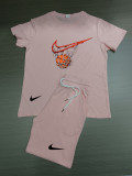 Summer High Quality Cotton Mens Print Shorts Sportswear Set