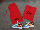 Summer High Quality Cotton Mens Print Shorts Sportswear Shorts Set