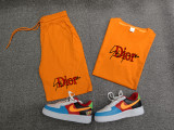 Summer High Quality Cotton Mens Print Shorts Sportswear Shorts Set