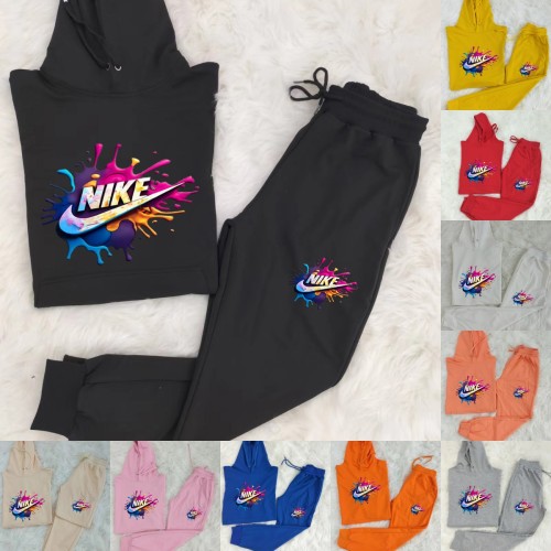 Summer High Quality Cotton Mens Print O Neck Hooded Sweatshirt Sports Suits
