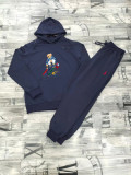 Summer High Quality Cotton Mens Print Hoodie Sweatshirt Sports 2 Piece Set
