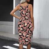 Casual Digital Printing Dress Straps V Neck Midi Dresses