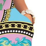 Casual Digital Printing Round Neck Pants Set