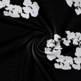 Casual Digital Printing Short Sleeve Maxi Dresses