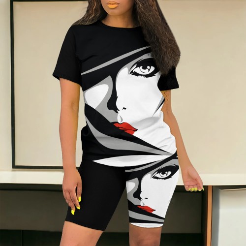 Casual Digital Printing Short Set