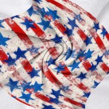 Casual Digital Printing O Neck Short Set