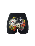 Sexy Women's Tights Pattern Print Yoga Shorts