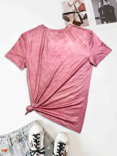 Casual Animal Pattern Print Short Sleeve T-Shirt