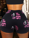 Women's Tights Pattern Print Yoga Shorts