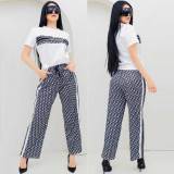 Summer Embossed Loose Two-piece Pant Suit