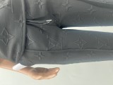 Trendy Embossed Short Sleeve Pants Set with Pocket