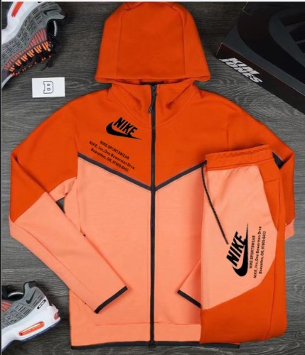 Summer High Quality Cotton Mens Print Long Sleeve Hoodie Sweatshirt Set