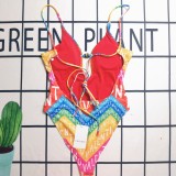 Casual Printed Straps One Piece Swimsuits