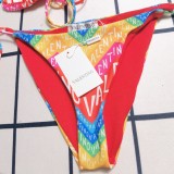 Summer Beach Padded Printed Halter Bikini Swimwear