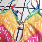 Casual Printed Straps One Piece Swimsuits