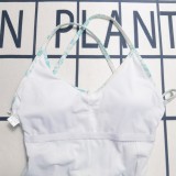 Casual Printed Straps One Piece Swimsuits