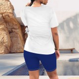 Fashion Women's Clothing Letter Cartoon Print Two-piece Set
