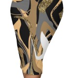1 Piece Customized Casual Printed Square Neck Sleeveless Midi Dresses