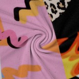 Casual Printed Letter Short Sleeve Maxi Dresses