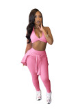Autumn Athletic Wear Set with Long Pants Three Piece