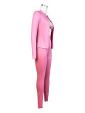 Autumn Athletic Wear Set with Long Pants Three Piece