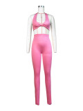 Autumn Athletic Wear Set with Long Pants Three Piece