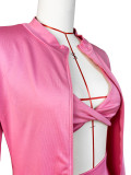 Autumn Athletic Wear Set with Long Pants Three Piece