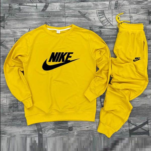 Summer High Quality Cotton Mens Print Long Sleeve Sweatshirt Set