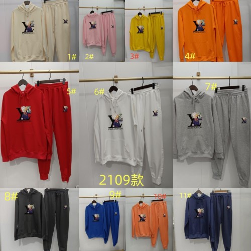 Summer High Quality Cotton Mens Print Long Sleeve Hoodie Sweatshirt Set