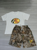 High Quality Cotton Kids Print Short Sweatsuits Set