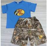 High Quality Cotton Kids Print Short Sweatsuits Set
