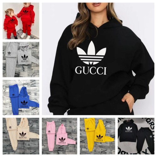Summer High Quality Cotton Print Long Sleeve Sweatshirt Set