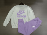 High Quality Cotton Print O Neck Long Sleeve Sweatsuits Set