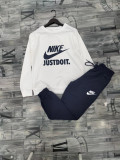 High Quality Cotton Print O Neck Long Sleeve Sweatsuits Set