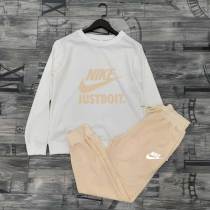 High Quality Cotton Print O Neck Long Sleeve Sweatsuits Set