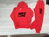 High Quality Cotton Print O Neck Long Sleeve Sweatsuits Hoodie Set